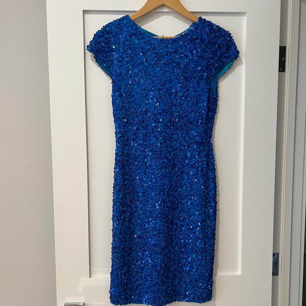 alice olivia blue sequin dress + | Dresses | Alice And Olivia Size 4 A line night dress con dress that is Zapaka Women Black and Size:13.0 UK